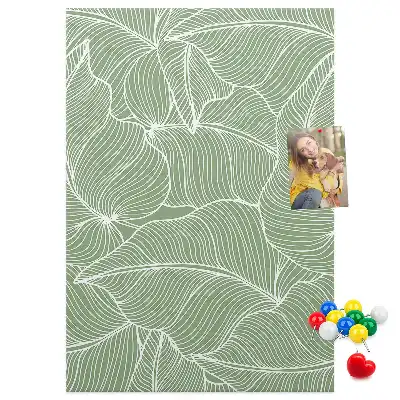 Tableau affichage liège Grand motif de feuille