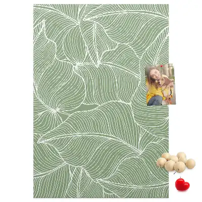 Tableau affichage liège Grand motif de feuille