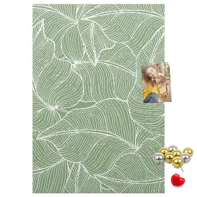 Tableau affichage liège Grand motif de feuille