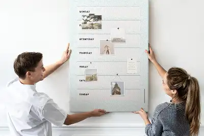 Tableau de liège décoratif Programme hebdomadaire
