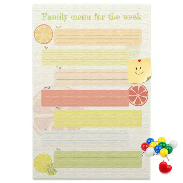 Tableau affichage liège Planificateur de menu