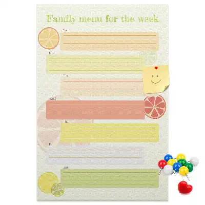 Tableau affichage liège Planificateur de menu