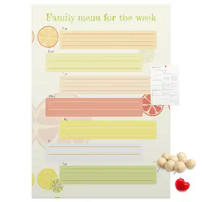 Tableau affichage liège Planificateur de menu