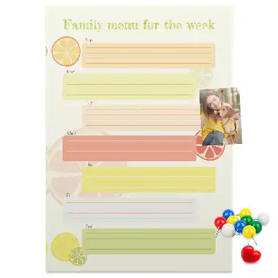 Tableau affichage liège Planificateur de menu