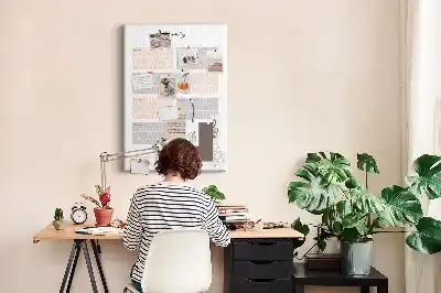 Tableau de liège décoratif Agenda hebdomadaire