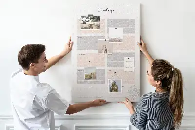 Tableau de liège décoratif Agenda hebdomadaire