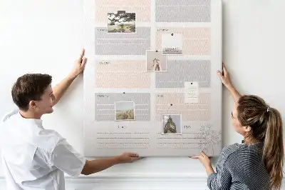 Tableau de liège décoratif Agenda hebdomadaire