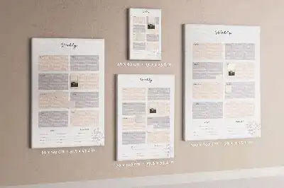 Tableau de liège décoratif Agenda hebdomadaire