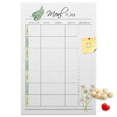 Tableau affichage liège Planificateur de repas