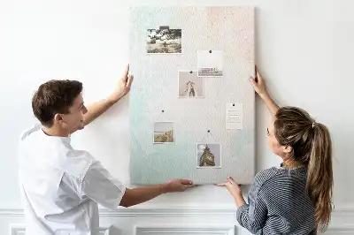 Image tableau en liège Abstraction aux pastels