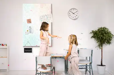 Image tableau en liège Abstraction aux pastels