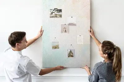 Image tableau en liège Abstraction aux pastels