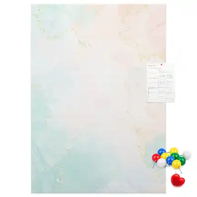 Image tableau en liège Abstraction aux pastels