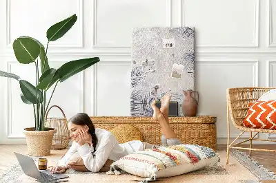 Tableau affichage liège Feuilles de palmier