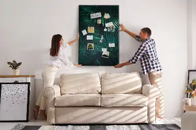 Tableau affichage liège Feuilles exotiques
