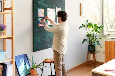 Tableau affichage liège Feuilles exotiques