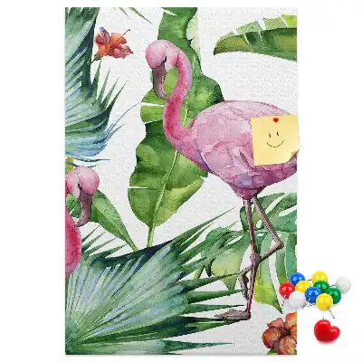 Image tableau en liège Nature des flamants roses sauvages
