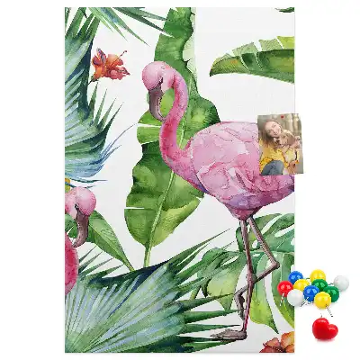 Image tableau en liège Nature des flamants roses sauvages