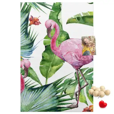 Image tableau en liège Nature des flamants roses sauvages