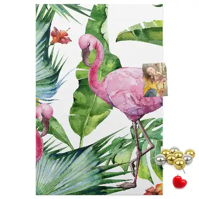 Image tableau en liège Nature des flamants roses sauvages