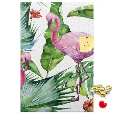 Image tableau en liège Nature des flamants roses sauvages