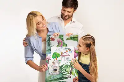 Image tableau en liège Nature des flamants roses sauvages