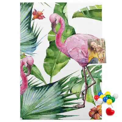 Image tableau en liège Nature des flamants roses sauvages