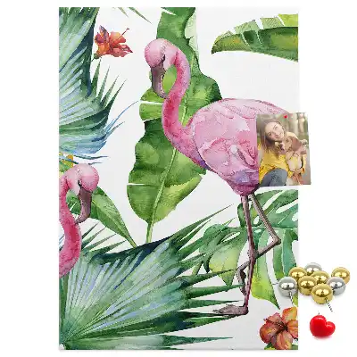 Image tableau en liège Nature des flamants roses sauvages