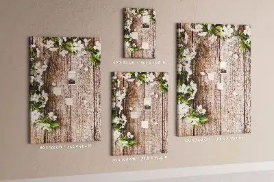 Tableau de liège décoratif Planches à motifs de marguerites