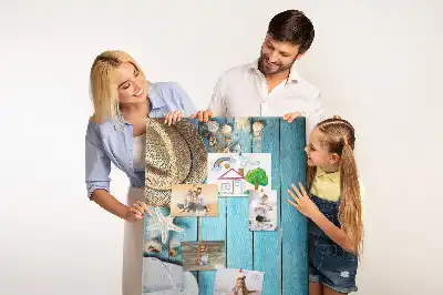 Image tableau en liège Chapeau d'été et tongs