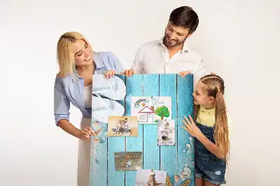 Tableau de liège décoratif Coquillages sur bois