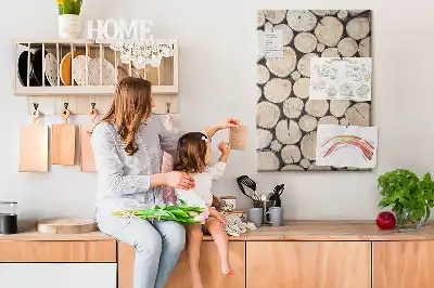 Tableau affichage liège Souches en bois