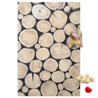 Tableau affichage liège Souches en bois