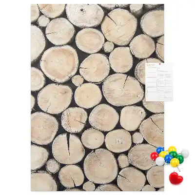 Tableau affichage liège Souches en bois