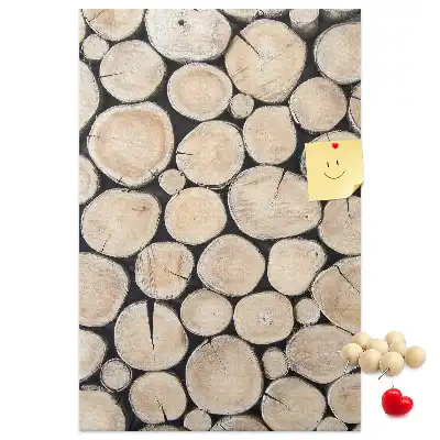 Tableau affichage liège Souches en bois