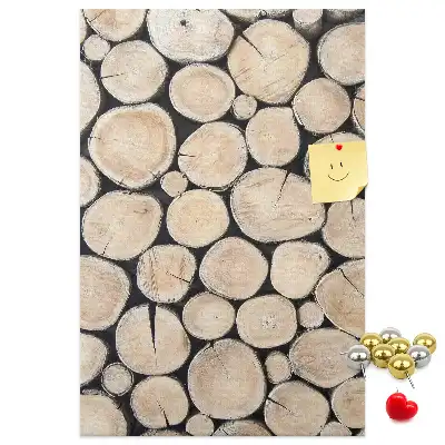 Tableau affichage liège Souches en bois