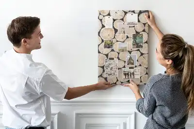 Tableau affichage liège Souches en bois