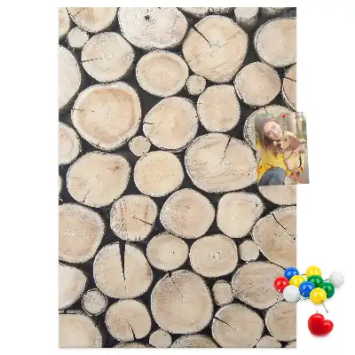 Tableau affichage liège Souches en bois