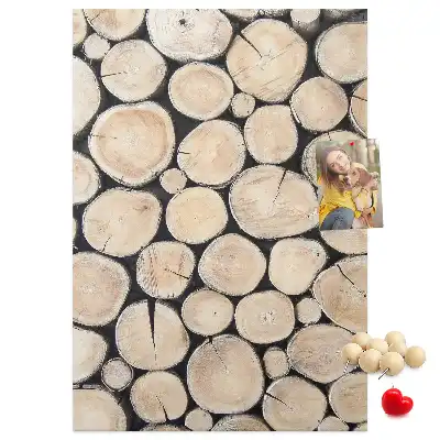 Tableau affichage liège Souches en bois