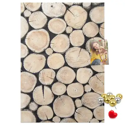 Tableau affichage liège Souches en bois