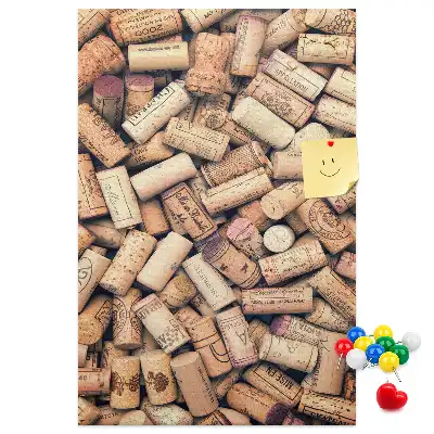 Tableau en liège motif bouchons de vin