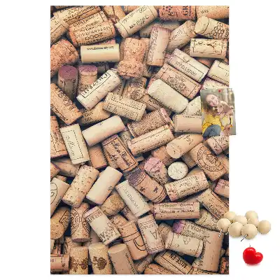 Image tableau en liège Bouchons de vin