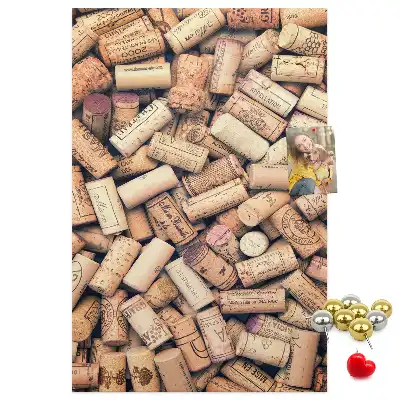 Image tableau en liège Bouchons de vin