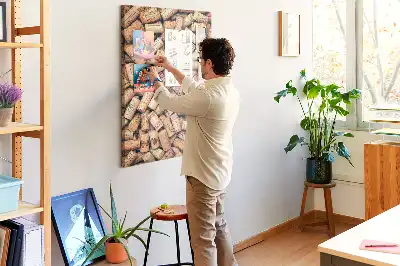 Image tableau en liège Bouchons de vin