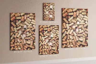 Image tableau en liège Bouchons de vin