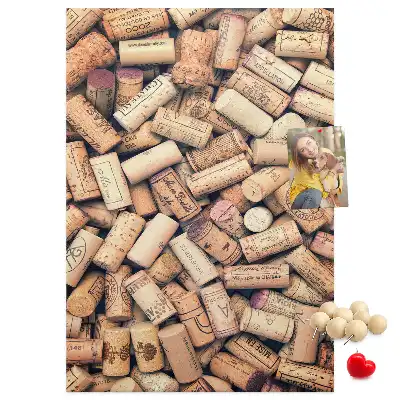Image tableau en liège Bouchons de vin