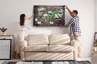 Tableau de liège Carte du monde sur le mur