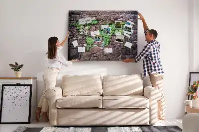 Tableau de liège Carte du monde sur le mur