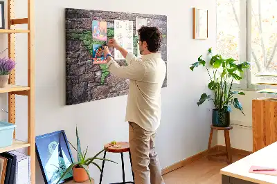 Tableau de liège Carte du monde sur le mur