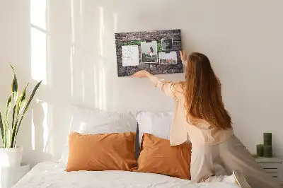 Tableau de liège Carte du monde sur le mur